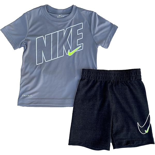 Amazon.com: Nike Little Boys Dri-FIT Graphic Tee & Shorts 2