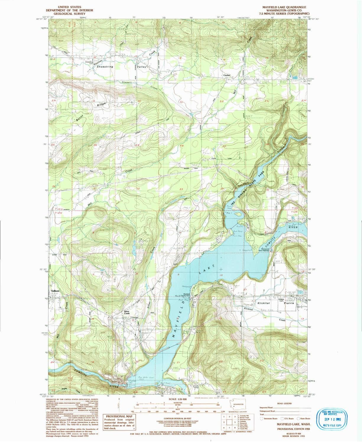 Mayfield Lake Campground Map