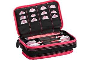 Casemaster Plazma Plus, 3 Dart Case for Soft and Steel Tip Darts Features Large Front Mobile Device Pocket, Built-in Storage Tube and Pockets for Flights, Tips, Shafts, and Personal Items