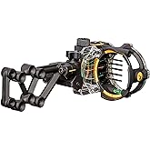 Trophy Ridge React H5 Bow Sight - 5 Pin Sight, Tool Less Windage and Elevation Adustability, 2nd Axis Leveling, Adjustable Click Light