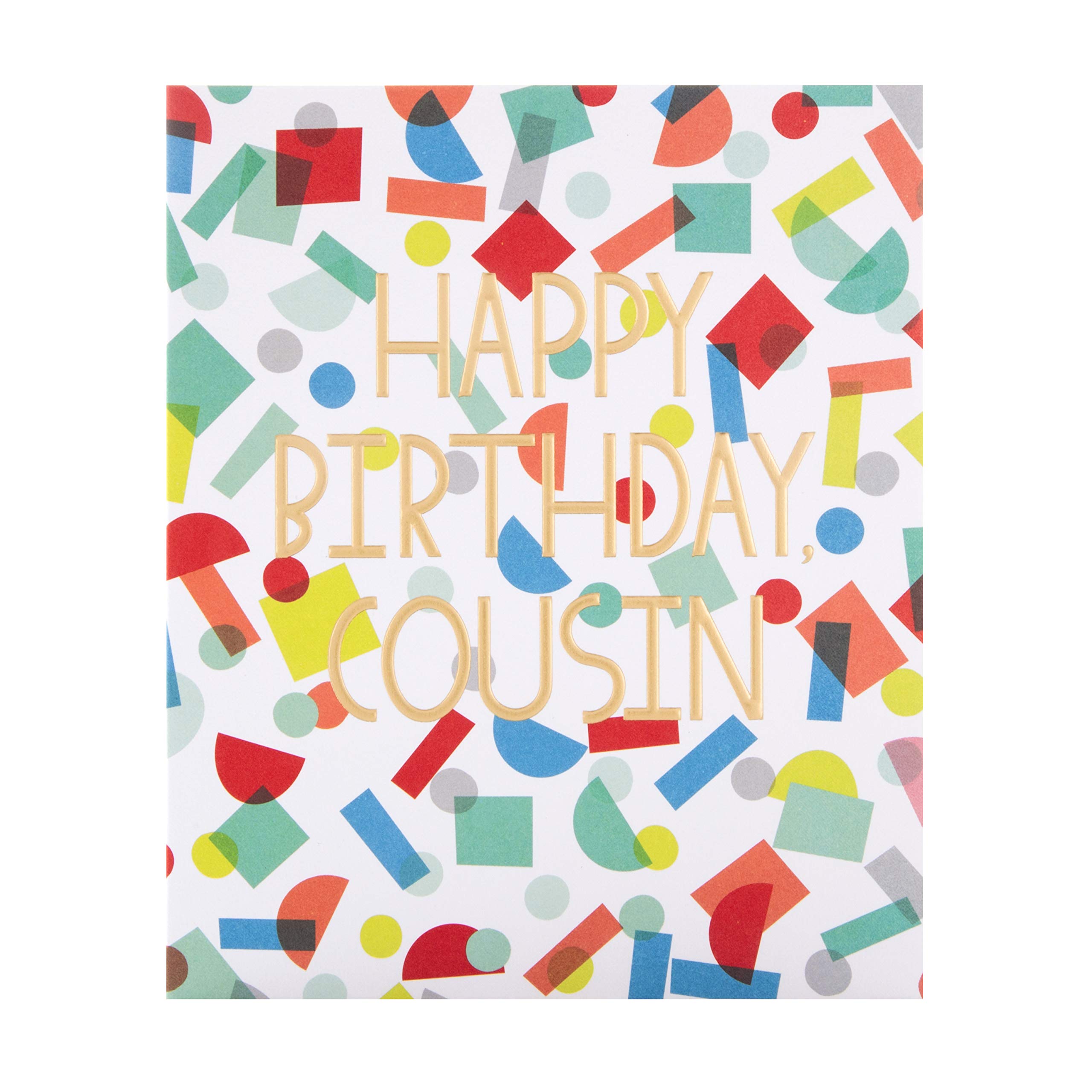 Hallmark Birthday Card for Cousin from The Studio - Contemporary Embossed Text Design