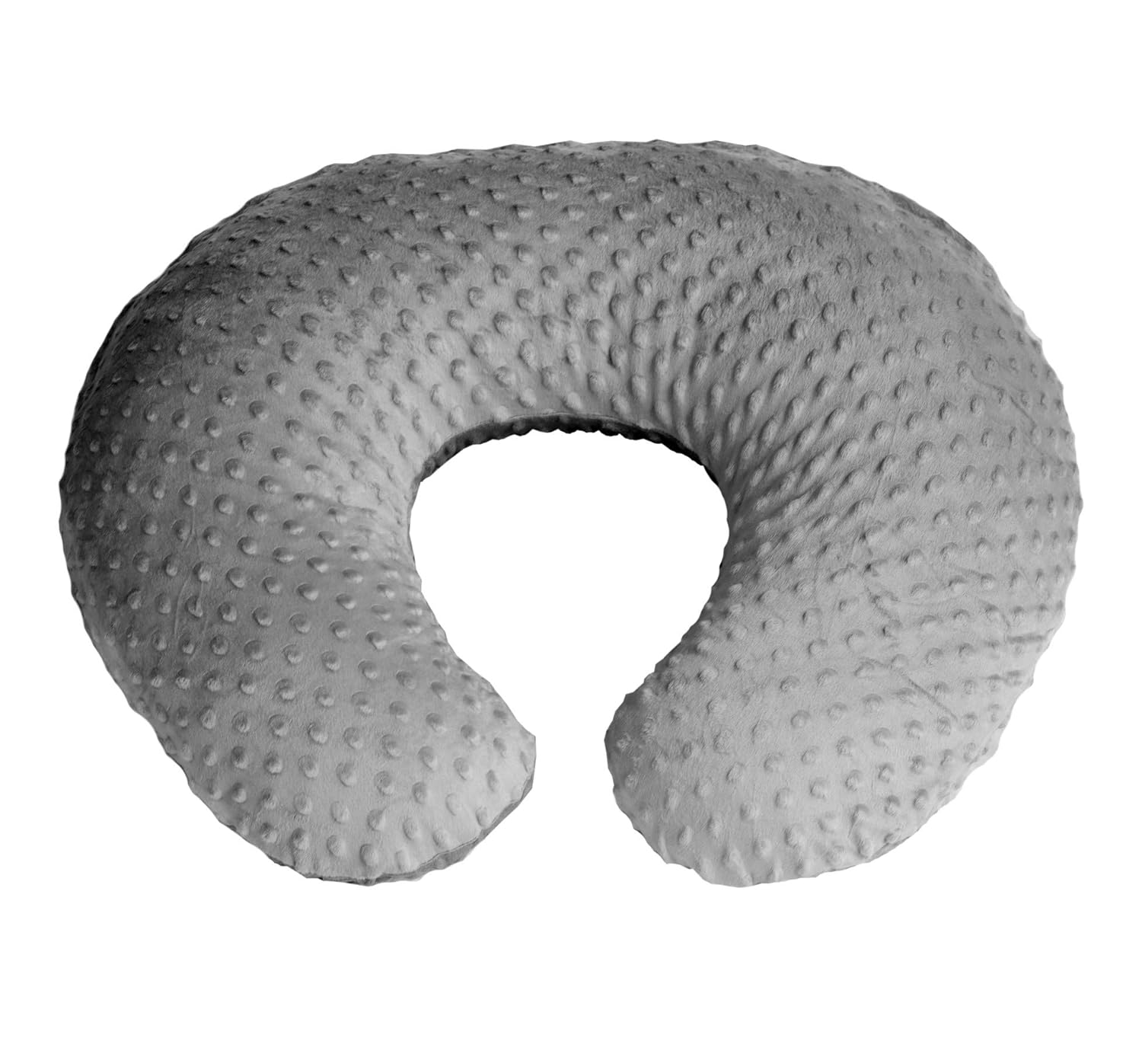 KiddyKlouds Nursing Pillow Slipcover - Breastfeeding Pillow Cover. Minky Fabric (Gray)