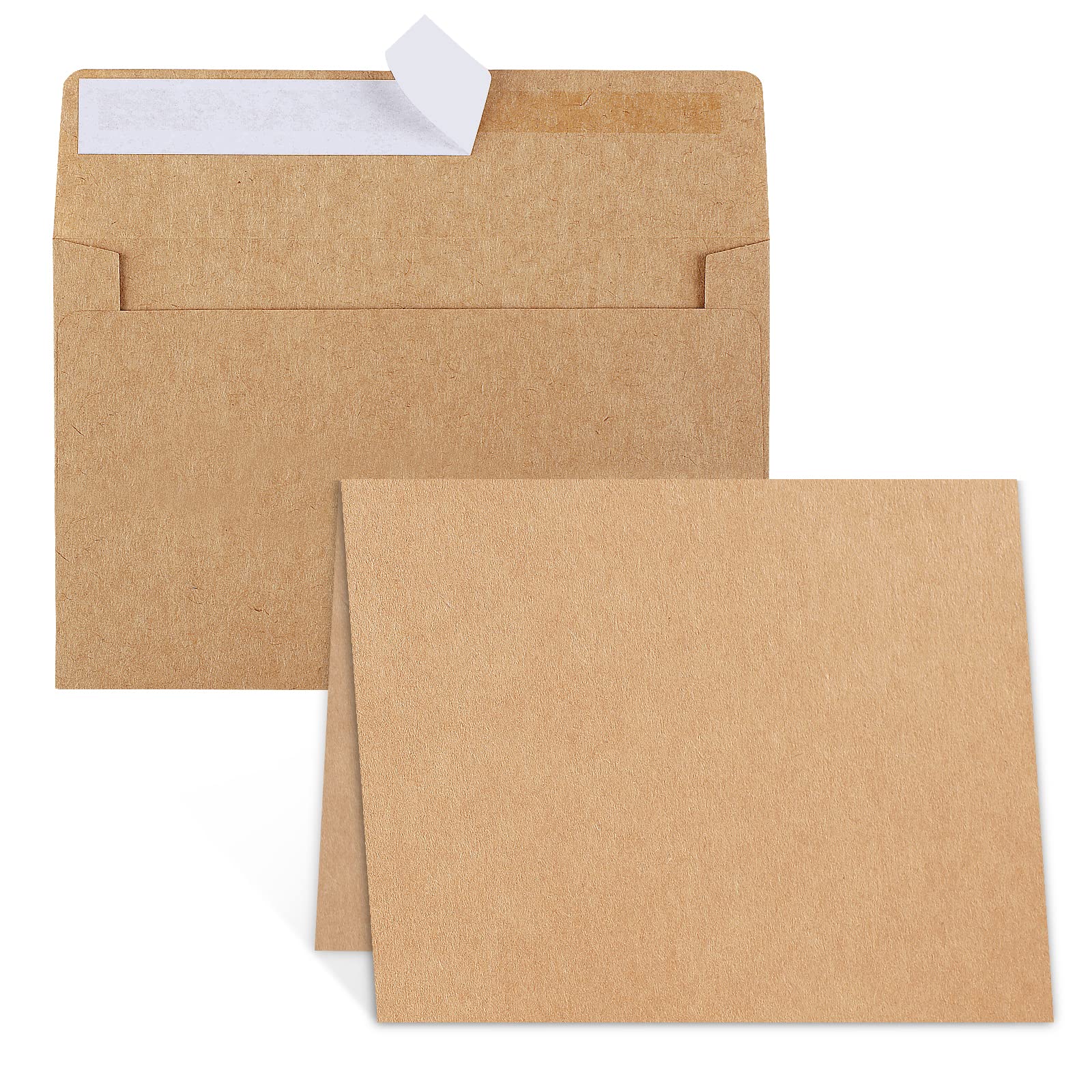 Photo 1 of Blank Cards and Envelopes 4x6, 30 Pack Brown Invitation Cardstock with Envelopes, Thank you Blank Greeting Cards and Envelopes, for All Occasions DIY, Print custom (60 Pcs)