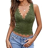 Avidlove Lace Tank Tops for Women Summer Going Out Tops Y2k Sexy Lace Top