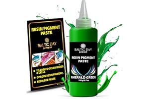 BALTIC DAY Green Pigment Paste for Epoxy Resin - Epoxy Resin Pigment Paste 191g/6.7oz - Green Resin Paste Pigment - Green Resin Paint | Epoxy, Resin Art Paste | Opaque Resin Paste - Mica Paste