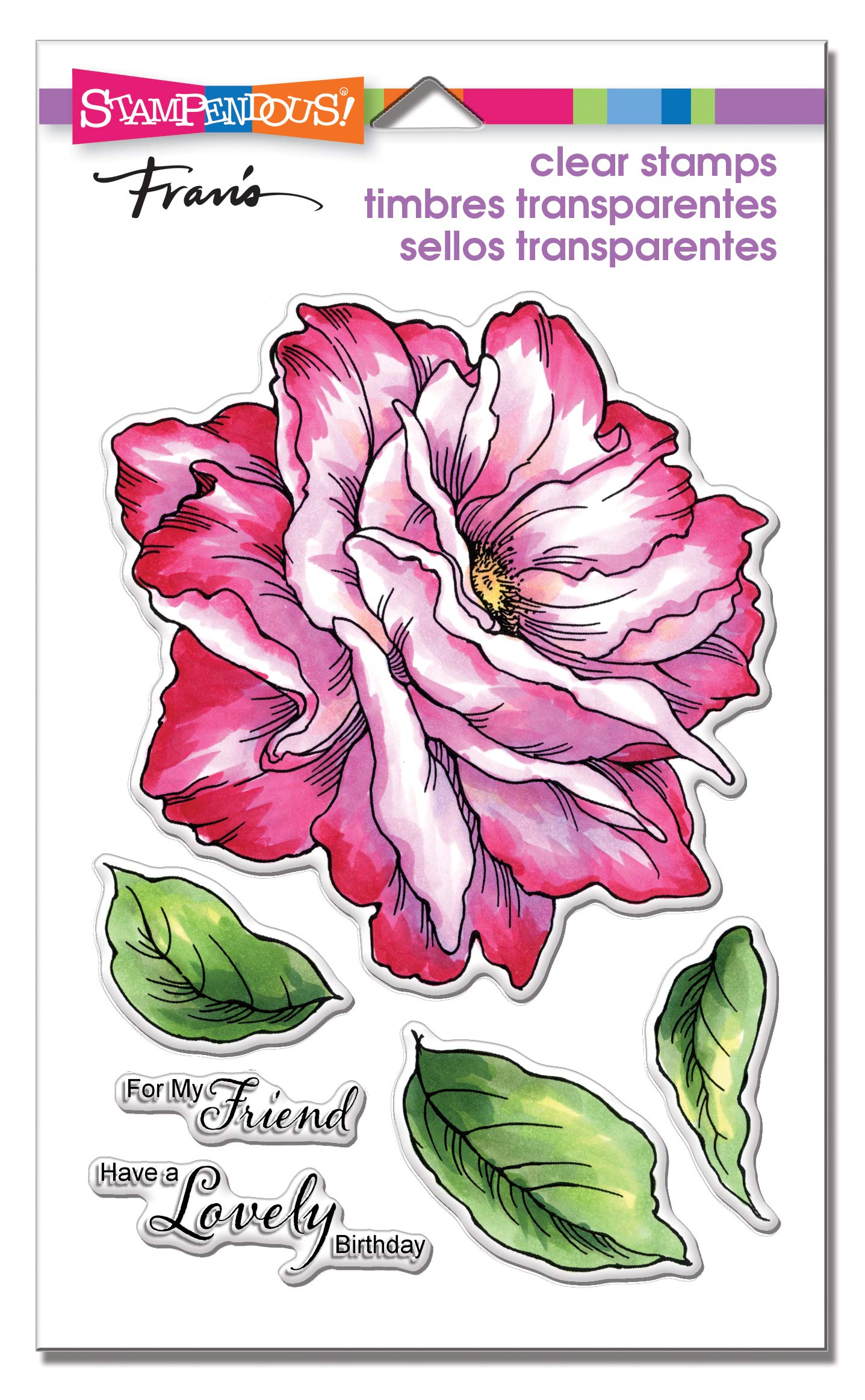 STAMPENDOUS Clear Stamps STAMPND Rose FRIEN, One Size