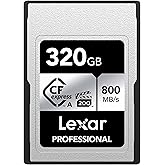Lexar 320GB Professional CFexpress Type A Silver Series Memory Card, Compatible with Sony Cameras w/Type A Card Slot, Up to 8