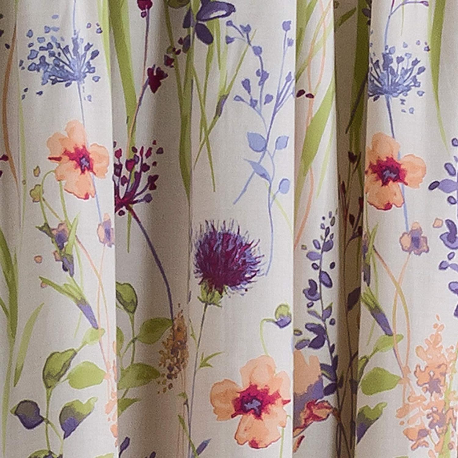 Sundour Hampshire Pencil Pleat Curtains, Half Panama Polycotton, Multi (66 x 90), Multicolor, W 66" x L 90" (1 Panels) - Image 4