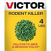 Victor Rodent Killer, 4 lb Fish-Flavored Bait Balls, Mouse Poisoning Bait | Rat Poison for Indoor &amp; Outdoor Use, Mice Killer, Effective Pest Control for Rats, Mice, Voles, Weather-Resistant Rodent Bait