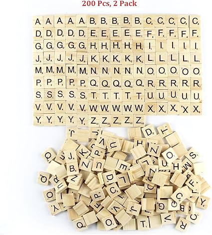Amaonm 0 Pcs Diy Wood Letters Letters Tiles Scrabble Letters Wooden Letters Replacement Tiles Square Letter Tile Games Great For Crafts Spelling Pendants Scrapbooking Jewelry Making Tile Games Amazon Canada