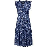 Vineyard Vines Womens Flutter Sleeve Pintuck Maxi Dress