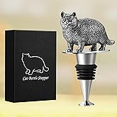 Cat Wine Bottle Stopper, Cat Gifts for Cat Lovers, Birthday Christmas Gifts for Women Men, Cat Lovers with Gift Box