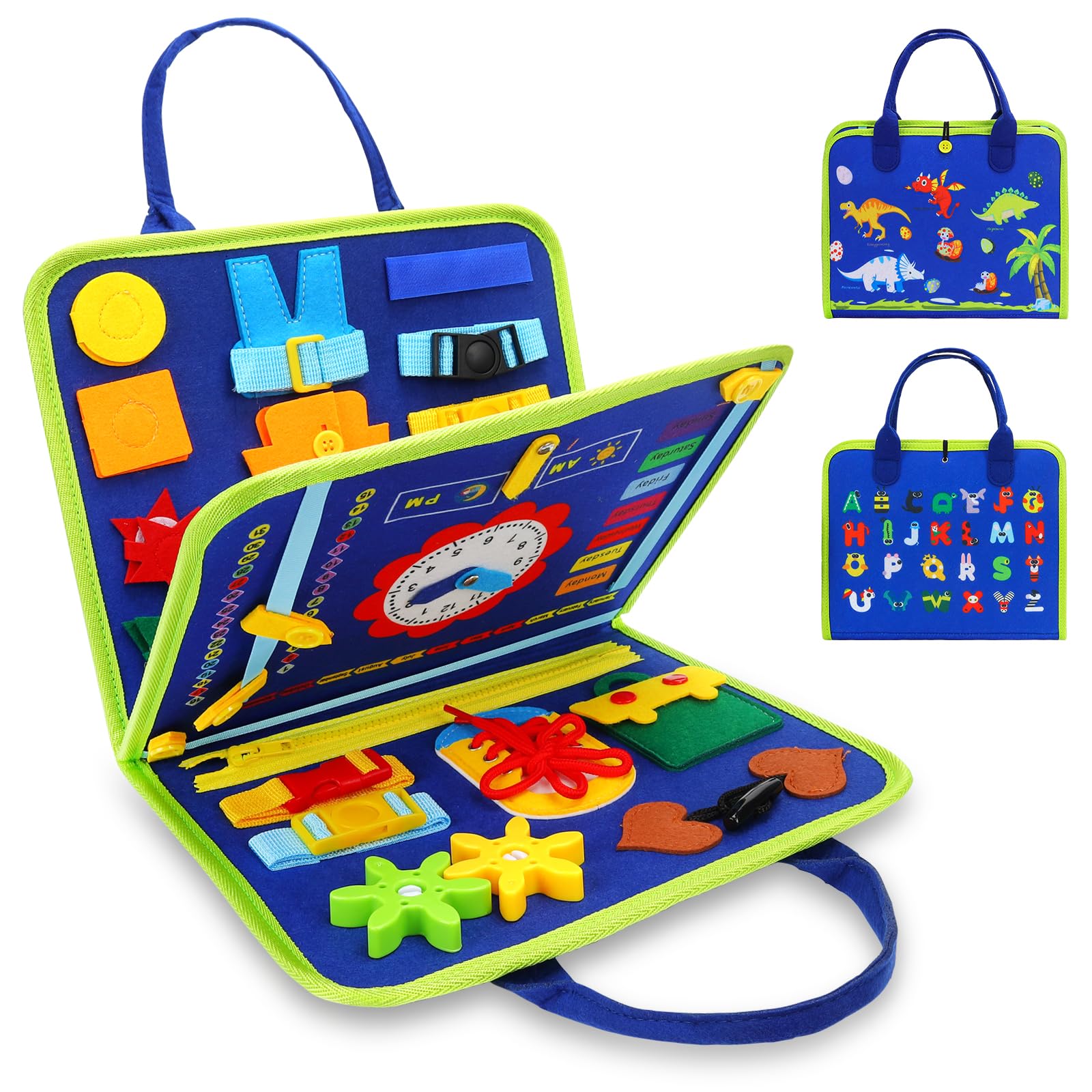 Montessori Toddler Busy Board - Sensory Toys for 1-4 Year Olds - Activity Board for Boys & Girls - Autism Motor Skill Development