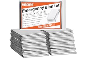Frocopo 6 Pack Emergency Mylar Blanket, Emergency Blanket Space Blanket Survival Rescue Insulating Reflective foil kit Outdoors Hiking Camping Blanket Perfect for Outdoors, Hiking, Camping Survival
