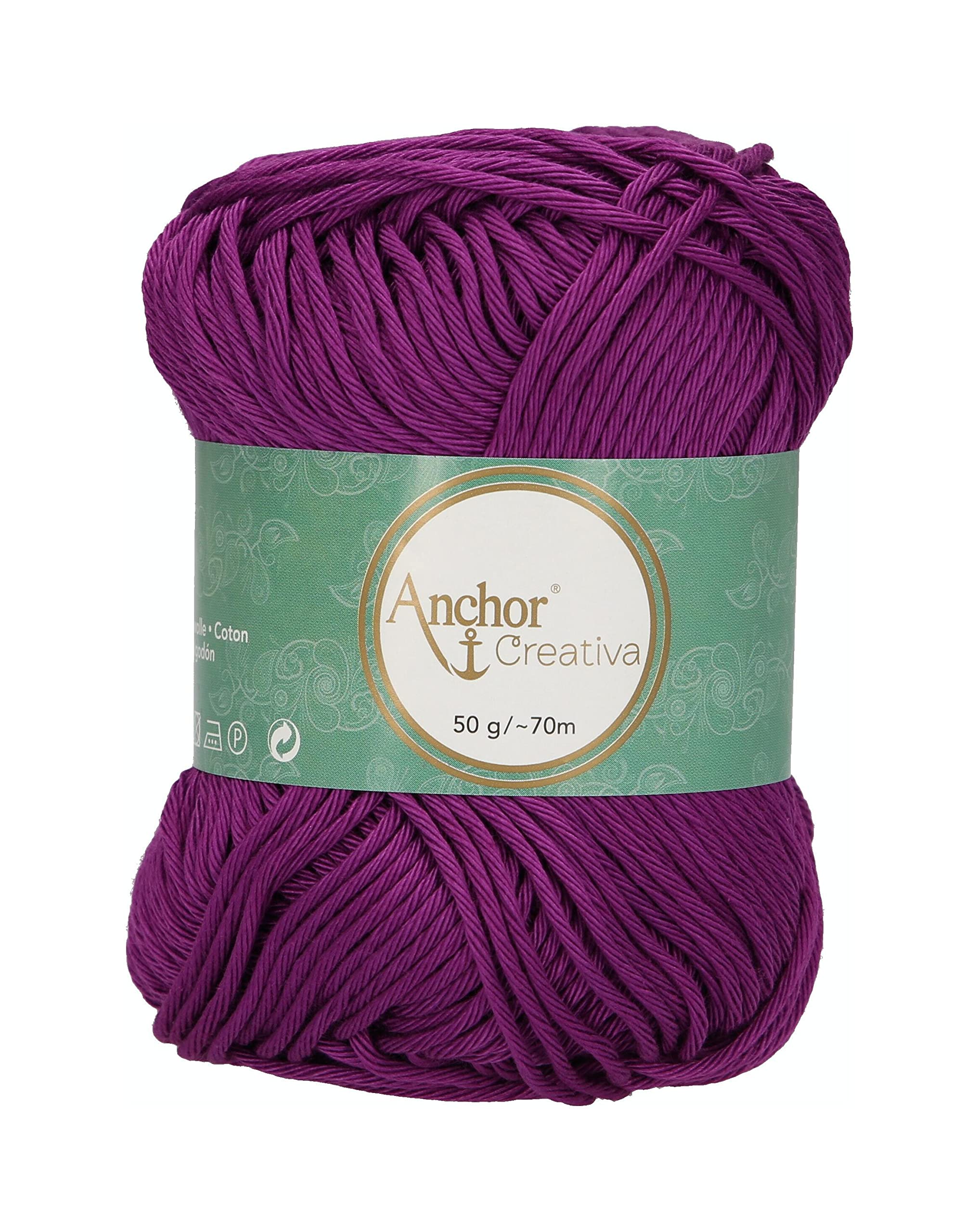 Anchor Crochet Yarn, 100% Cotton, 282, Stärke 8, 70m