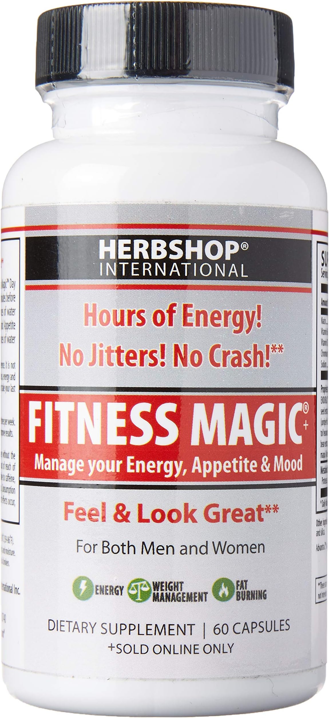 Fitness Magic 60 Capsules - Stimulate Thermogenesis - Suppress Appetite - May Help with Sugar Cravings -