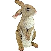 Design Toscano QM200681 Hopper the Bunny Standing Rabbit Indoor/Outdoor Garden Statue, 6 Inches Wide, 11 Inches Tall, Handcast Polyresin, Full Color Finish