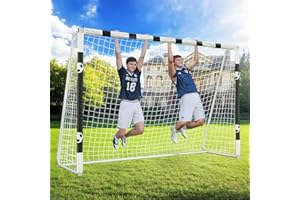 UKEEP Soccer Goal for Backyard 10 x 6.5FT Metal Soccer Goal with Weatherproof Soccer Net, Durable Frame for Outdoor Training and Games