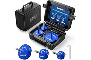 DAYDOOR 3-Piece PVC Pipe Reamer Kit with 1-1/2", 2", 3" Heads, 4-Sided Carbide Aluminum Reamer Tool, Plumbing Tools for Sched