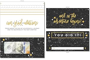 ZipGifts Graduation Card | Zip-Open Money Holder w/Clear Plastic Window for Cash, Check, & Gift Card (You Did It)