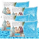 Bean Bag Filler - 20lbs Shredded Memory Foam Filling, High Density ≥3.12 lb/ft³, Blue Pillow Stuffing for Bean Bag Chair, Couch Cushion, Dog Bed, Stuffed Animals, DIY, Non-Toxic & Hypoallergenic