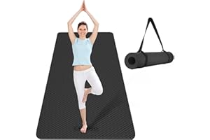 CAMBIVO Extra Wide Yoga Mat for Women and Men (72"/84"x 32"x 1/4") TPE Workout Mat, Non-slip Large Exercise Fitness Mat for Yoga, Pilates, Workout