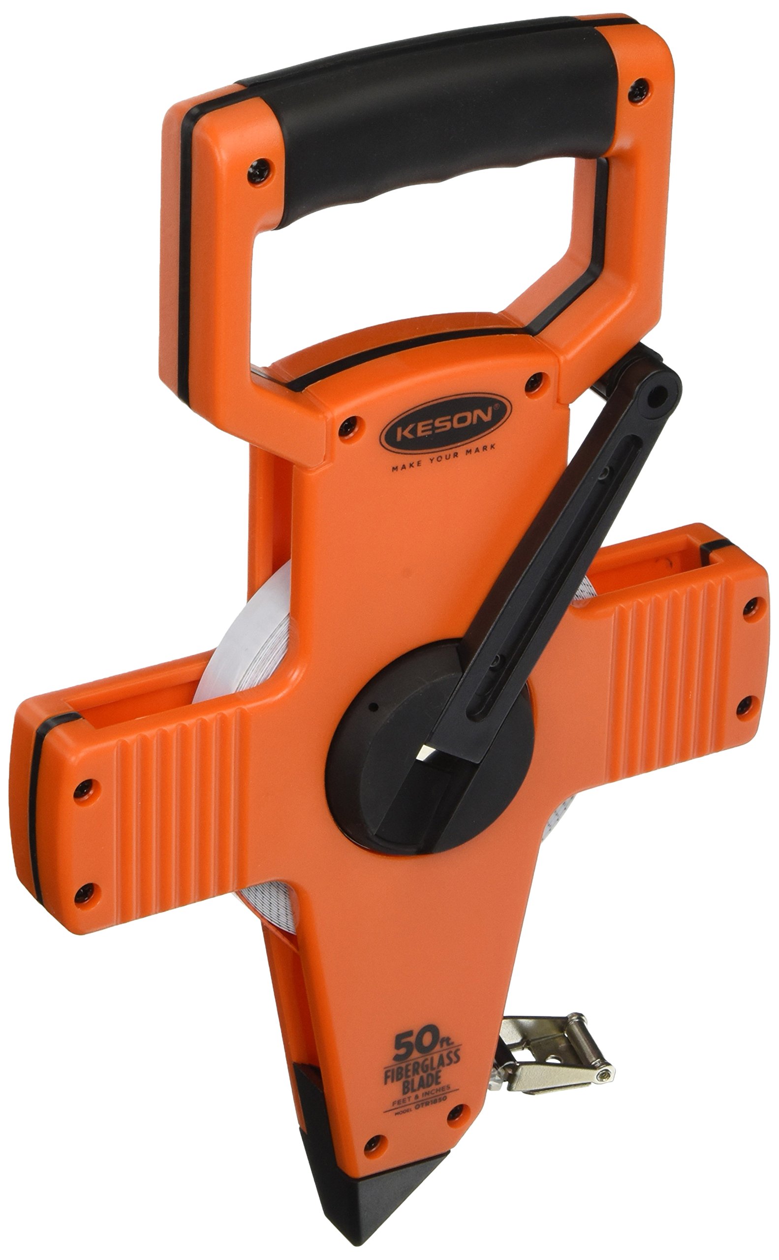 Keson OTR1850 Open Reel Fiberglass Tape Measure Reel (Graduations: Ft., in. 1/8), 50-Foot, Orange โ image 1