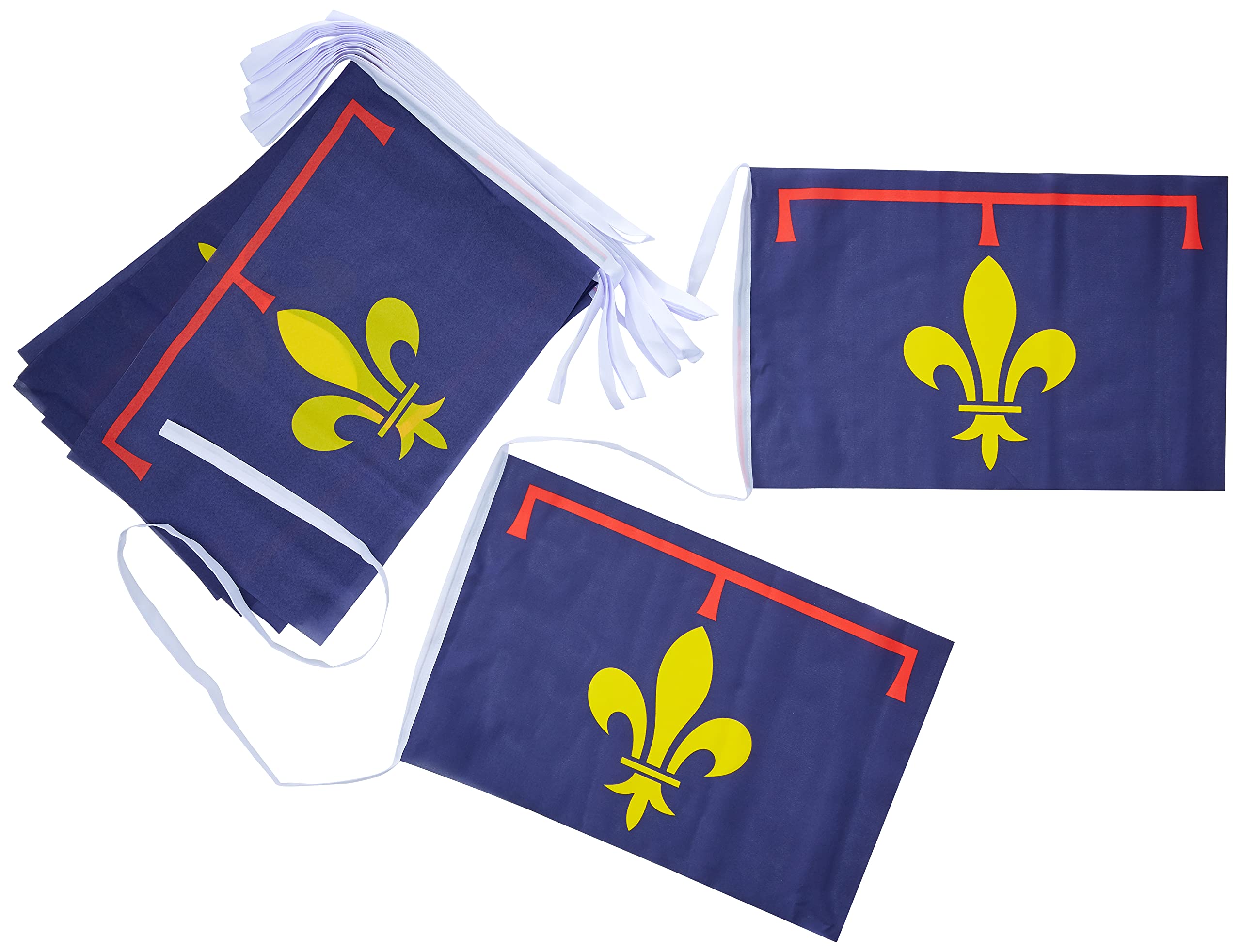 AZ FLAG - Provence Bunting Flag - 40 Ft Garland with 20 French Provence Flags 18'' x 12'' - 100% Polyester String Pennant - 12 meters