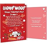 MOROLURU Cute Valentines Day Card to Dog Mom Dad, Funny Puppy Valentine's Day Gift ldeas, Happy Vday Greeting Card from Dog