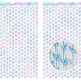 Iridescent Butterfly Fringe Party Backdrop - GREATRIL Fairy Streamers for Butterfly Princess Themed Birthdays Party Decoration - 3.2ft x 6.5ft - 2 Packs