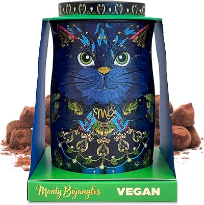 Monty Bojangles Midnight Prince Vegan Cocoa Dusted Truffles 135g Cat Tin