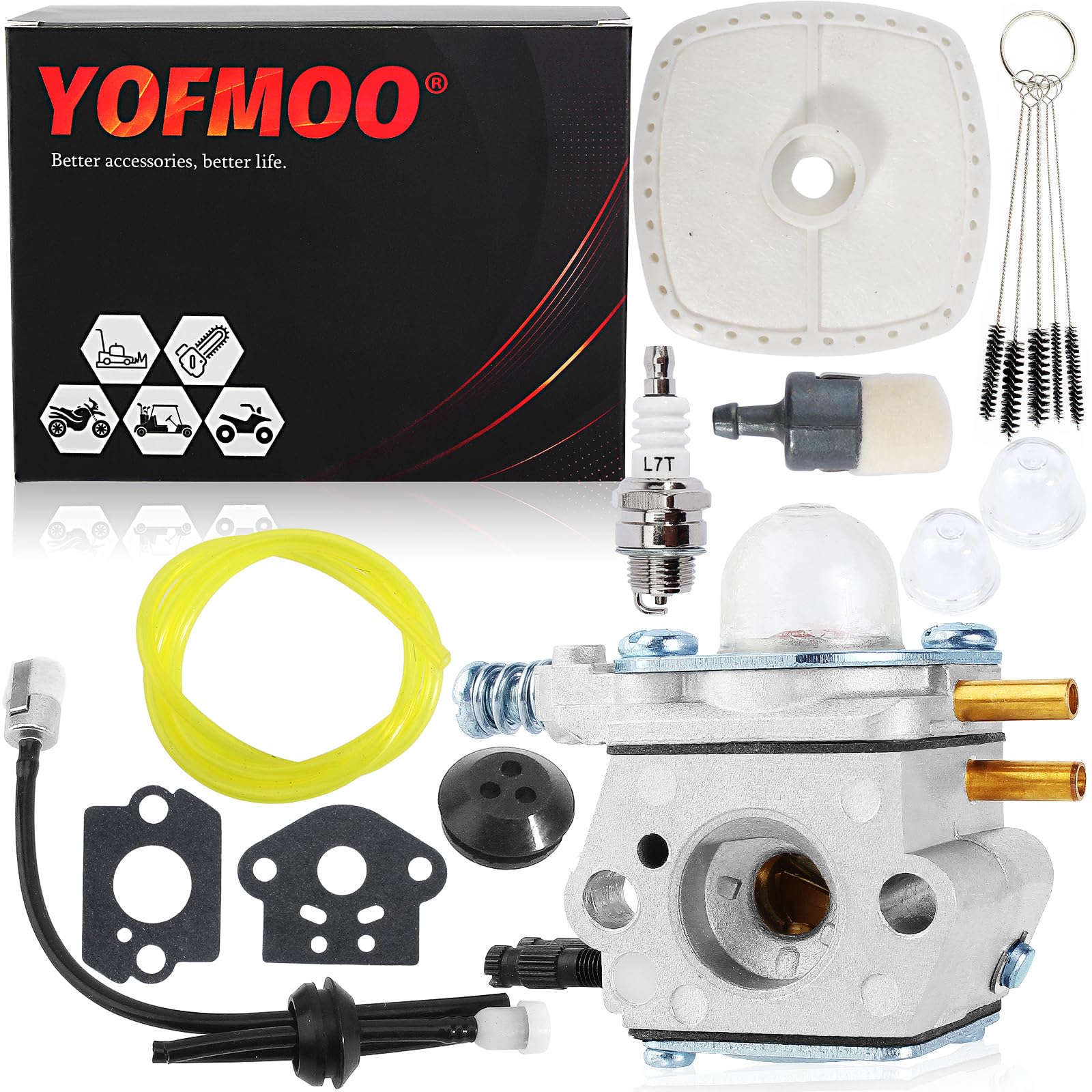 Yingshop Carburetor for Zama C1U-K29 C1U-K47 C1U-K52 Echo GT2000 GT2100 PAS2000 PAS2100 PAS2110 PE2000 PP800 PP1200 PPF2100 PPF2110 PPT2100 SHC1700 SHC2100 SHR210 SRM2100 SRM2110 TT21A String Trimmer