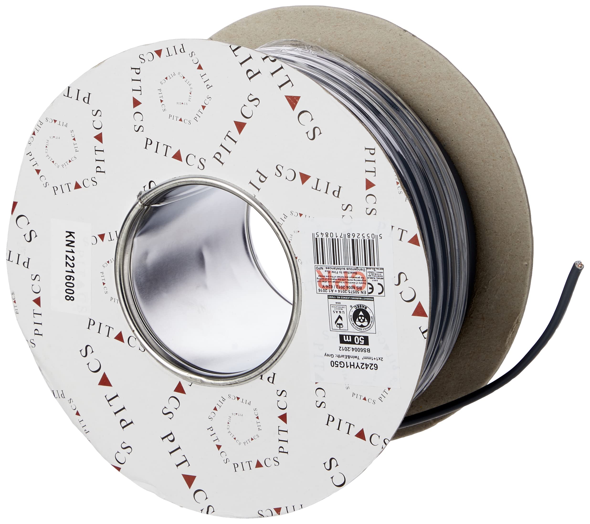 Twin & Earth Cable (6242Y) Grey 1.0mm2 x 50m Drum