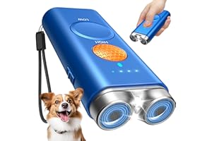 SAIGAIN 3 in 1 Dog Bark Deterrent Devices for Dog Training, Deterrent and Barking Control, Ultrasonic Anti Barking Device up to 50 Ft Control Range, Rechargeable Dog Barking Control Device Indoor or Outdoor