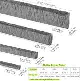 MILEQEE Door Brush Seal 33ft 5mm Pile Weather Stripping Self Adhesive Grey view 3