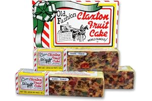 Claxton Fruit Cake C 3-1 Lb. DARK Recipe | Old Fashioned Holiday Fruitcake Packed in our Traditional Claxton Carton | A Holid