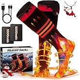 COZII Heated Socks, Heated Socks for Men Women - 5000mAh Electric Socks Up to 10 Hours, Rechargeable Washable Warm Socks for Hunting Skiing Camping Hiking Cycling Outdoor Work