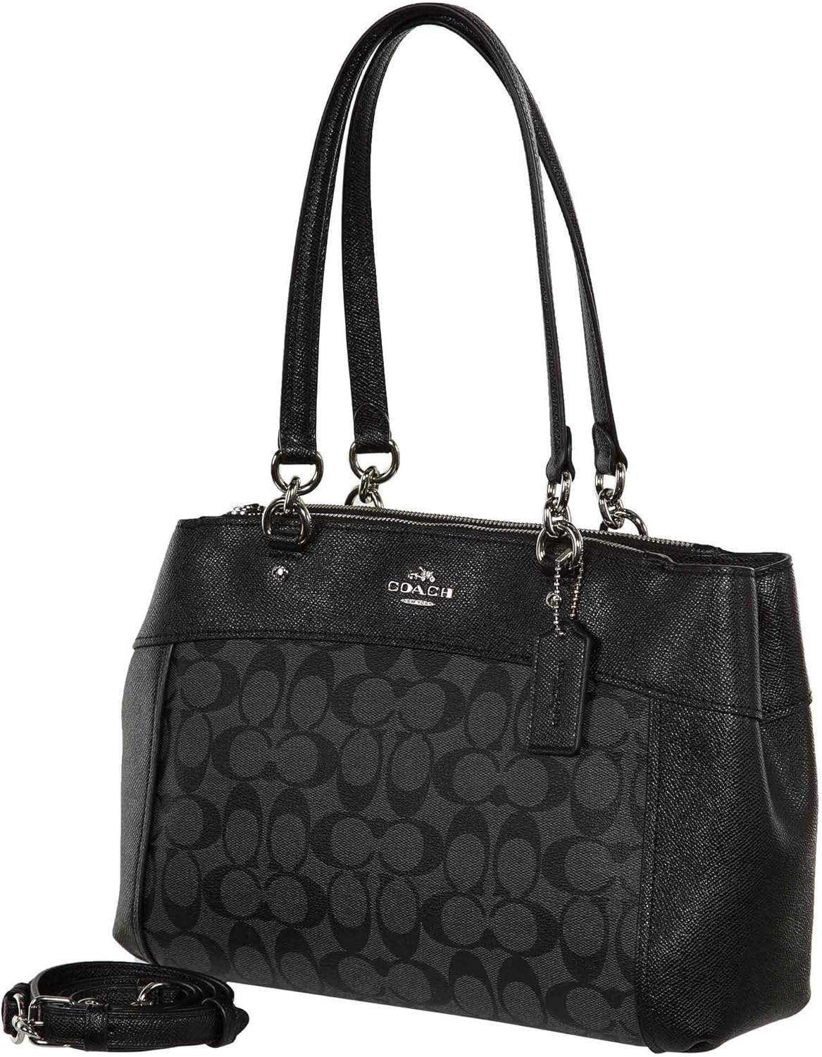 Coach Signature Brook Carryall F25396 Silver Black Smoke: Handbags: Amazon.com