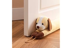 Sunolga Door Draft Stopper for Bottom of Door and Window, Weighted Cute Animal Seal Strip for Wind, Noise, Light, Dust, Door Snake and Sweep for Home Essentials Decorative, 38" Air Blocker, Yellow Dog