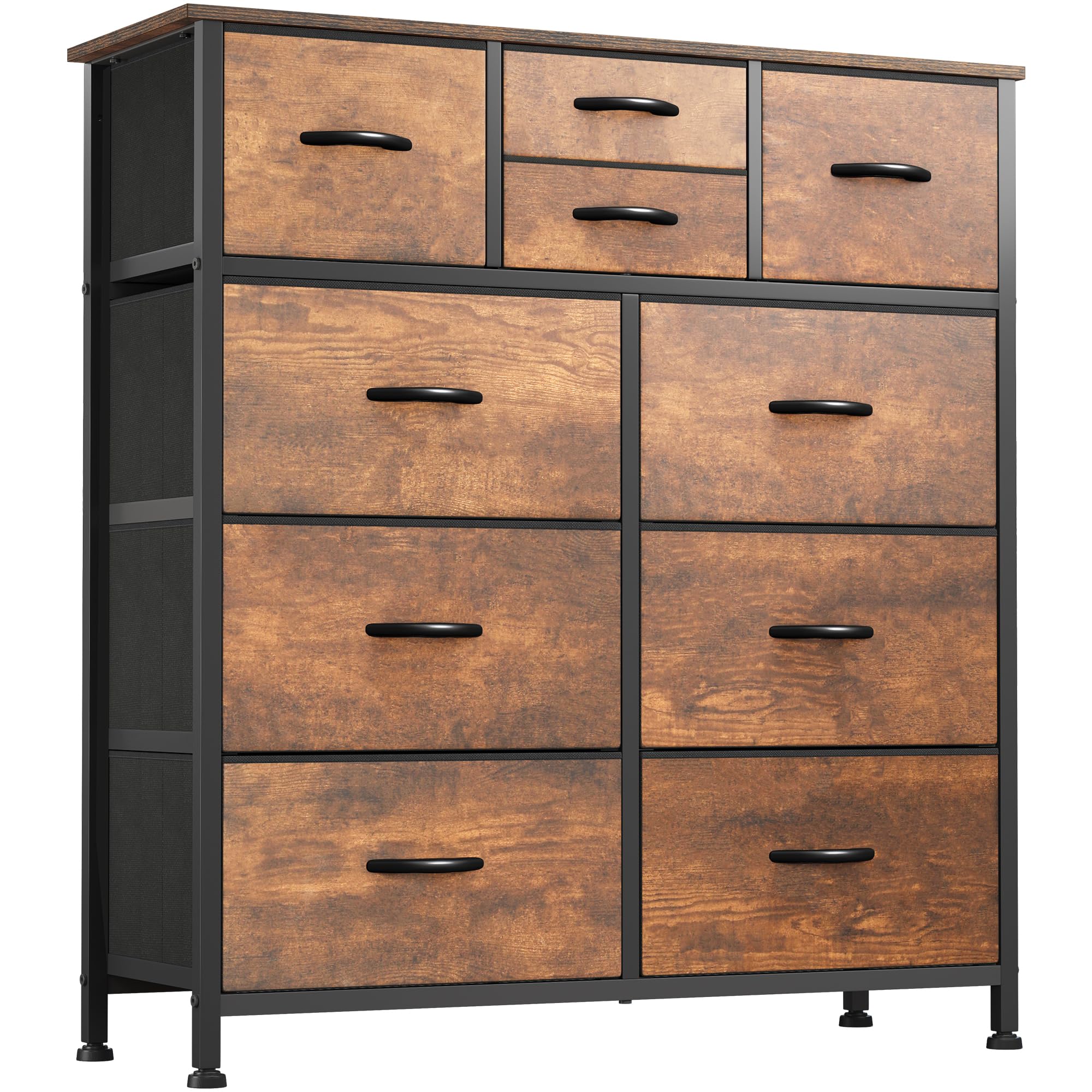 YITAHOME Dresser with 9 Drawers - Fabric Storage Tower, Organizer Unit for Bedroom, Living Room, Hallway, Closets - Sturdy Steel Frame, Wooden Top & Easy Pull Fabric Bins (Dark Grey) Image YITAHOME Dresser with 9 Drawers - Fabric Storage Tower, Organizer Unit for Bedroom, Living Room, Hallway, Closets - Sturdy Steel Frame, Wooden Top & Easy Pull Fabric Bins (Dark Grey) Image