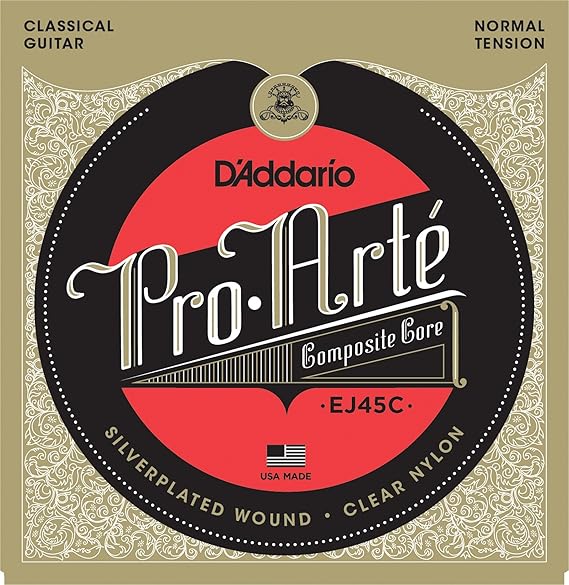D'Addario EJ45C Pro-Arte Satz Nylonsaiten für Konzertgitarre - Normal Tension (extra G-Saite)