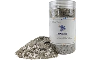TWINKLING Natural Colored Mica Flakes, Gilding Flake, Mica Flakes Glitter Leaf for DIY Resin Art Crafts, Nail Art, Painting,J
