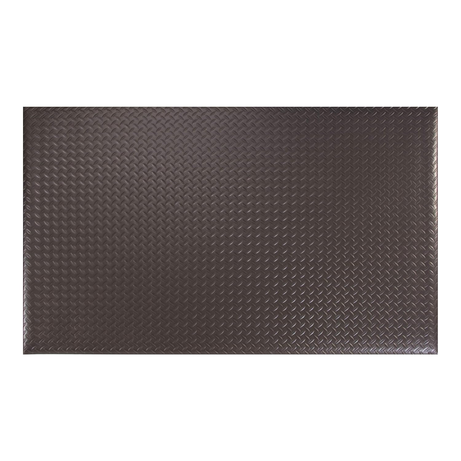 AmazonBasics Anti-Fatigue Mat Diamond Deckplate Single-Layer Foam 1/2