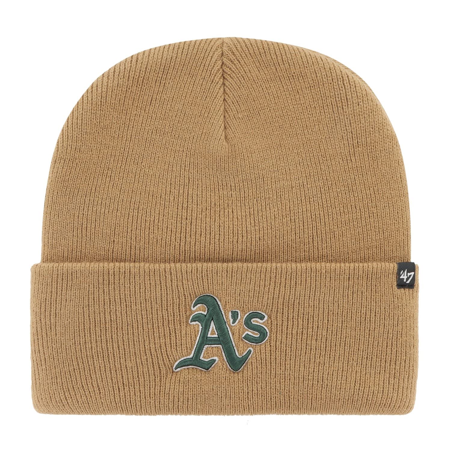 47 Brand Knit Beanie - Haymaker Oakland Athletics Camel