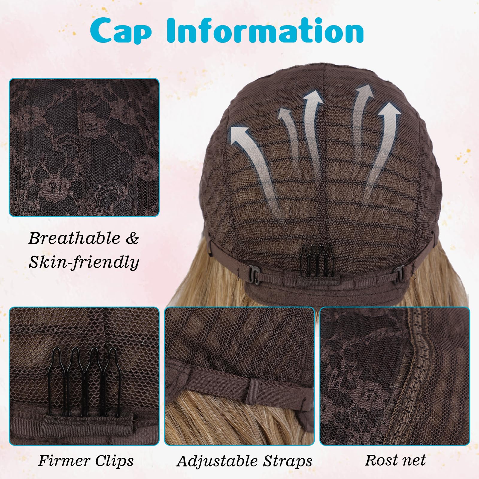 POPTAIYU Dirty Blonde Wig with Bangs Long Blonde Wavy Wigs for Women Synthetic Curly Wavy Wigs with Dark Root Heat Resistant Wig for Daily Party Use 26 Inches (Dirty Blonde)