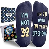 HAPPYPOP Birthday Gifts for Men Women - Socks for 30-40 Year Old for Her Him