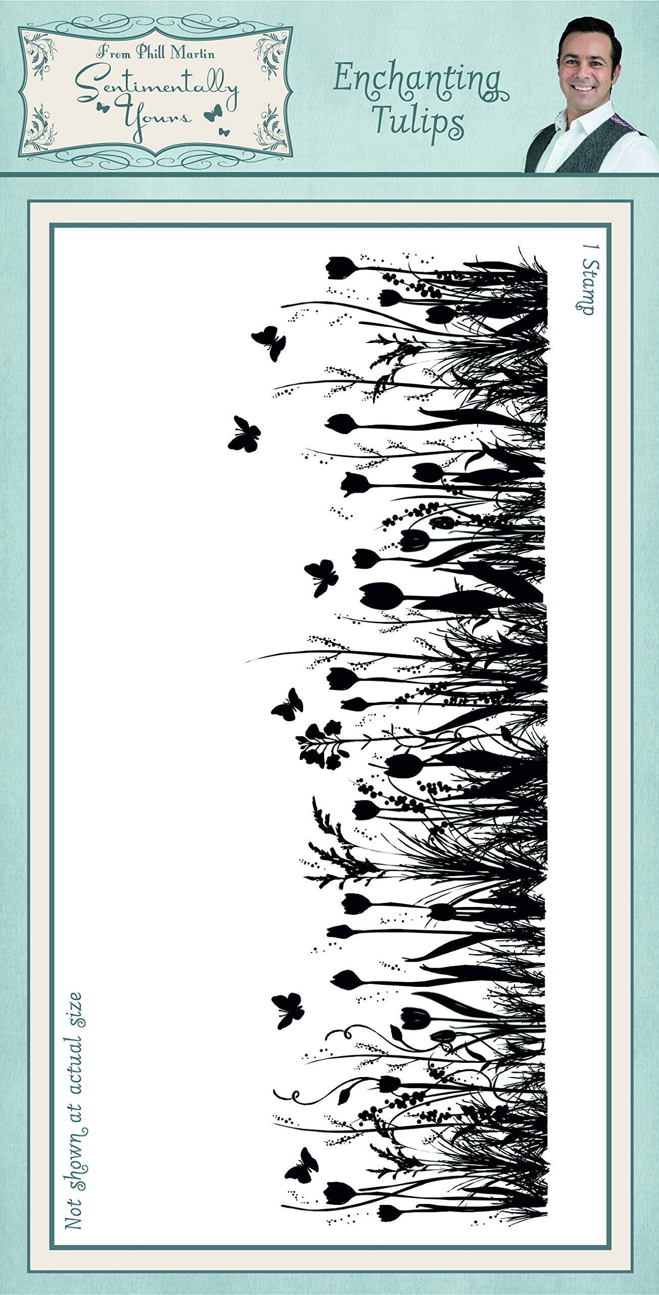 Enchanting Tulips Pre Cut Rubber Stamp