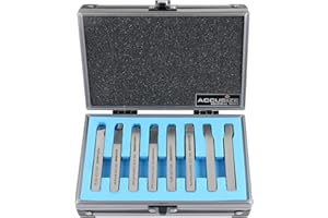 Accusize Industrial Tools 5/16'' 8 Pc H.S.S. Tool Bit Set, Pre-Ground for Turning and Facing Work, 2662-2002