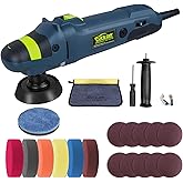 CAR'S GIFT Buffer Polisher, 6 Variable Speed Control Polisher, 3-Inch 1000-3500RPM Car Buffer Polisher, 75mm Portable Car Detailing Kit for Car Detailing Polishing