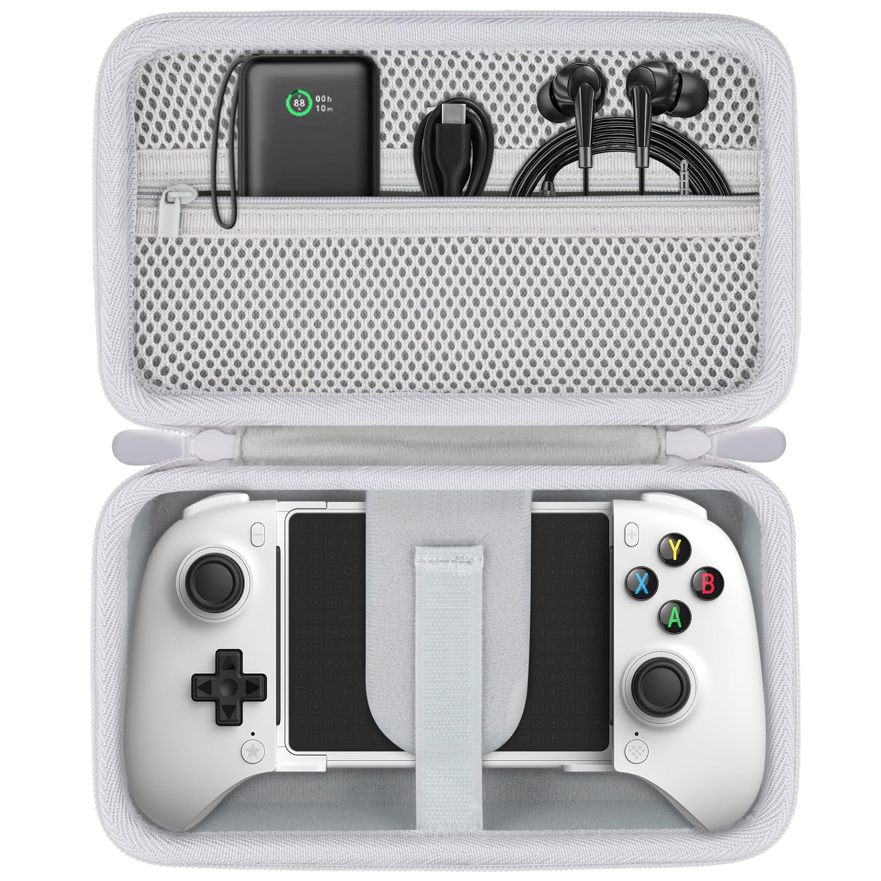 Aenllosi Hard Case for 8Bitdo Ultimate Mobile Gaming Controller, 8Bitdo Phone Controller Organizer (Case Only) (White)